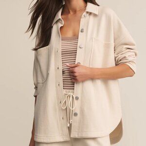 Z Supply All Day Knit Jacket in Crystal, size Small
